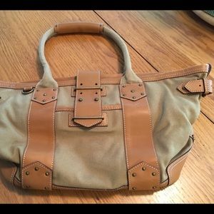 NWOT Tan JCrew satchel canvas purse